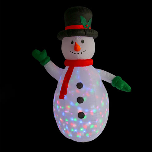 "INFLATABLE SNOWMAN" 1 LED ΛΑΜΠ.ΑΝΤΑΠ.(12V), RGB, ΣΤΑΘ. IP44, Η180CM, 2M ΠΡΑΣ. ΚΑΛ. ΤΡΟΦ. X07003439