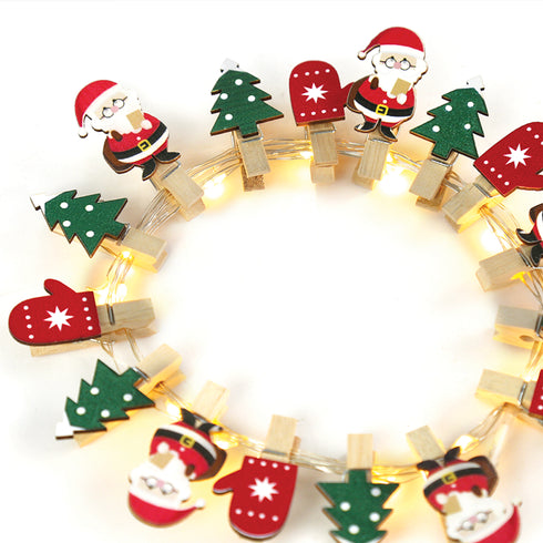 "SANTA & TREES" 16 MINI LED ΛΑΜΠ. ΣΕΙΡΑ, WW, ΑΣΗΜΙ ΚΑΛ. ΧΑΛΚ., MΠΑΤ. (2ΑΑ),IP20, 150+30CM ΔΙΑΦ ΚΑΛ X07161105