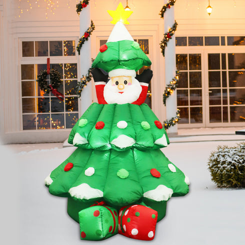 INFLATABLE UP&DOWN XMAS TREE 20 LED ΛΑΜΠ.ΑΝΤΑΠ.(12V) CW ΣΤΑΘΕΡΟ IP44 120*100*180cm 2m ΚΑΛ X07202498