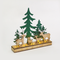 "WOODEN GREEN XMAS DECOR", 5 LED ΛΑΜΠ. ΜΠΑΤ. (2XAAA) ΣΤΑΘ. IP20 30X6X28.5CM X0751128
