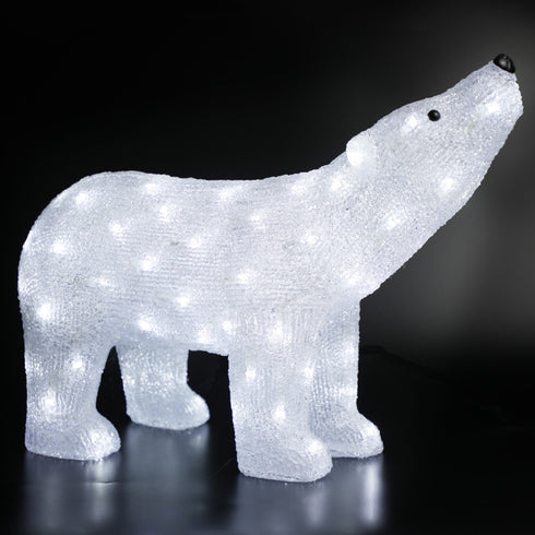 ACRYLIC HEAD UP BEAR 120 LED ΛΕΥΚΑ IP44 55*17,5*37,5cm 30cm ΚΑΛ. X081202229