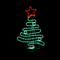 CHRISTMAS TREE 132 LED ΣΧΕΔΙΟ 5.5m ΜΟΝΟΚΑΝΑΛ ΦΩΤΟΣΩΛ RED-GREEN IP65 54x90cm 1.5m ΚΑΛΩΔ X081324519N
