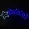 5 STARS 144 LED 6m ΜΟΝΟΚ. ΦΩΤ ΛΕΥΚΟ & ΜΠΛΕ FLASH IP65, 150*50cm 1.5m ΚΑΛ. X081441620