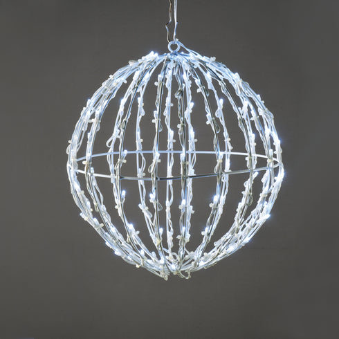 "3D BALL" ΣΧΕΔΙΟ 150 LED ΛΑΜΠ.ΣΕΙΡΑ, ΨΥΧΡΟ ΛΕΥΚΟ, ΑΝΤΑΠΤ.Α (4.5VDC), IP44, 30x30x31cm, ΛΕΥΚΟ ΚΑΛ., X081502413
