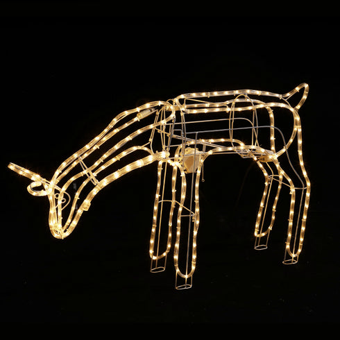 FEEDING REINDEER WITH MOTOR 240 LED 10m ΜΟΝΟΚ. ΦΩΤ. ΘΕΡΜΟ ΛΕΥΚΟ.ΣΤΑΘΕΡΟ IP65 110*25*65cm 1,5m ΚΑΛ. X08240124