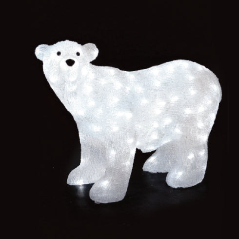 ACRYLIC BACK BEAR 240 LED ΛΕΥΚΑ IP44 97*42*75cm 30cm ΚΑΛ. X082402229