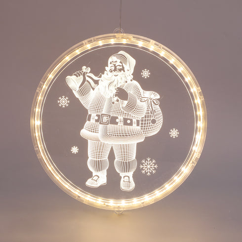 "3D ACRYLIC SANTA", 24 WW LED ΣΤΑΘ. IP20 21X21.6CM, USB ΚΑΛ. ΤΡΟΦΟΔ. X08241258