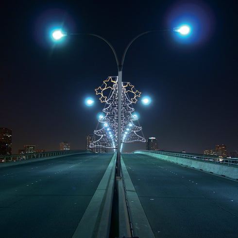 "HALF XMAS TREE", 252&200LED ΕΠΙΣT ΣΧΕΔ 7mΜΟΝΟΚ. ΦΩΤ+ΛΑΜ ΣΕΙΡ,CW+ΚΙΤΡ ΣΤΑΘ,IP44,750x200CM,1.5m ΤΡ X082522219