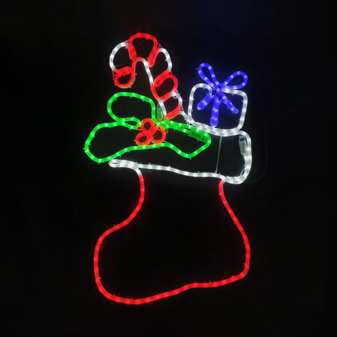 SOCK WITH PRESENT 252 LED ΜΟΤΙΦ 7m ΜΟΝΟΚ. ΦΩΤΟΣ. MULTICOLOR ΣΤΑΘΕΡΟ IP65 53*78m 1.5m ΚΑΛ. X082523526