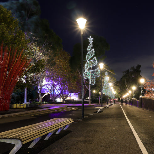 CHRISTMAS TREE,270&200LED ΕΠΙΣT ΣΧΕΔ 7.5mΜΟΝΟΚ ΦΩΤ+ΛΑΜ ΣΕΙΡ,CW+ΠΡΑΣ ΣΤΑΘ,IP65,750x200CM,1.5m ΤΡ X082702219N