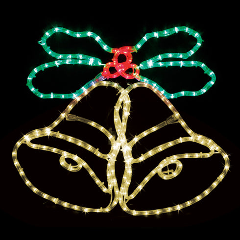 "DOUBLE BELLS" 288LED ΣΧΕΔΙΟ 8m ΦΩΤΟΣΩΛ RED-GREEN-YELLOW IP44 75x58cm 1.5m ΚΑΛΩΔ X0828811112
