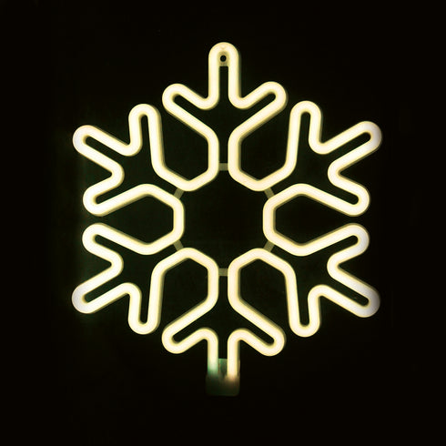 "SNOWFLAKE" 300 NEON LED 3m NEON DOUBLE SMD ΦΩΤ., WW ΣΤΑΘ., IP44, 40X40CM, 1.5m ΚΑΛ. X0830014111