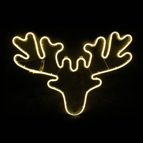 "REINDEER HEAD" 300 NEON LED 3m NEON DOUBLE SMD ΦΩΤ., WW ΣΤΑΘ., IP44, 60.5X42CM, 1.5m ΚΑΛ. X083001414