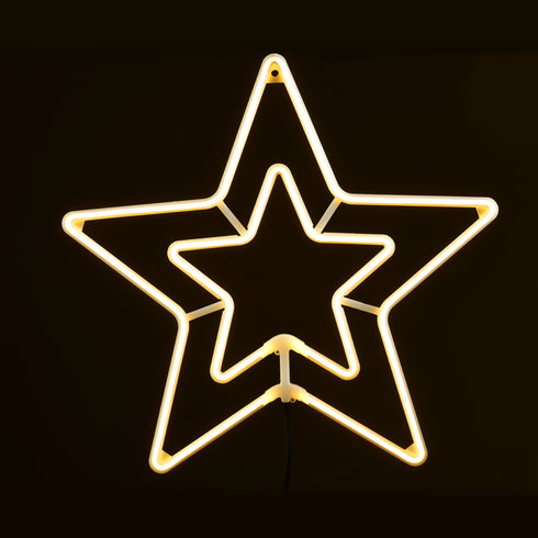 "DOUBLE STARS" 300 NEON LED 3m NEON DOUBLE SMD ΦΩΤ., WW ΣΤΑΘ., IP44, 55CM, 1.5m ΚΑΛ. X083001415