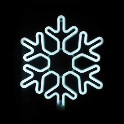 "SNOWFLAKE" 300 NEON LED 3m NEON DOUBLE SMD ΦΩΤ., CW ΣΤΑΘ., IP44, 40X40CM, 1.5m ΚΑΛ. X0830024111