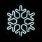 "SNOWFLAKE" 300 NEON LED 3m NEON DOUBLE SMD ΦΩΤ., CW ΣΤΑΘ., IP44, 40X40CM, 1.5m ΚΑΛ. X0830024111
