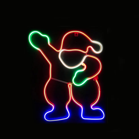 "SANTA" 300 NEON LED 3m NEON DOUBLE SMD ΦΩΤ., ΠΟΛΥΧΡ. ΣΤΑΘ., IP44, 39X54CM, 1.5m ΚΑΛ. X083003418