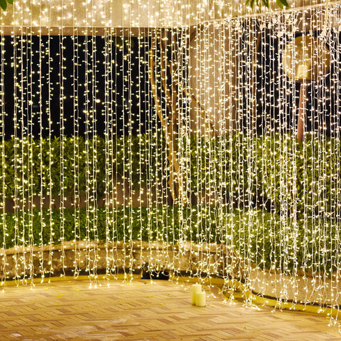 360LED ΚΟΥΡΤΙΝΑ ΛΑΜΠ 20 ΣΕΙΡΕΣ x 18 ΛΑΜΠ ΘΕΡΜΟ ΛΕΥΚΟ ΑΝΤΑΠΤ 31VDC&ΕΠΕΚΤ MAX 2ΣΕΤ IP44 200x200cm ΔΙ X08360121