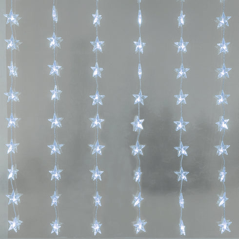48LED ΛΑΜΠ ΚΟΥΡΤΙΝΑ ΑΣΤΕΡΙΑ 6,5cm ΨΥΧΡΟ ΛΕΥΚΟ ΑΝΤΑΠΤ & 8 ΠΡΟΓΡ IP44 120cm 5M ΠΡΑΣ ΚΑΛΩΔ X0848222