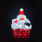ACRYLIC CHIMNEY SANTA 50 LED ΛΕΥΚΑ IP44 23,5*23,5*35cm 30cm ΚΑΛ. X08502231