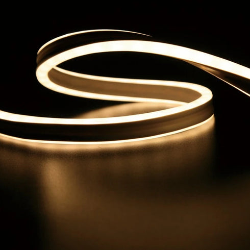 100LED/M LIGHT TUBE NEON WARM WHITE STATIC DOUBLE SIDE 50m IP44 1.5m CABLE+3 SETS OF PLUG-CONNECTORS&TAPS