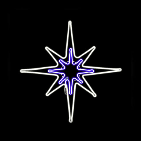 "NORTH STAR" 600 NEON LED 6m DOUBLE SMD ROPE LIGHT, CW+BLUE STEADY,IP44,81Χ81CM,1.5m ΚΑΛ. ΤΡΟΦ. X086002215