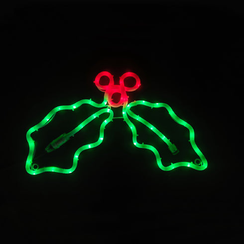 MISTLETOE 60LED ΜΟΤΙΦ 2,5m ΜΟΝΟΚ. ΦΩΤΟΣ ΚΟΚΚΙΝΟ& ΠΡΑΣΙΝΟ ΣΤΑΘΕΡΟ IP65 45*32cm 1.5m ΚΑΛ. X08603527