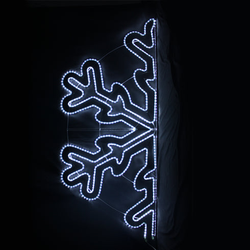 "HALF SNOWFLAKE", 684 LED ΕΠΙΣΤΗΛΟ ΣΧΕΔ. 19m ΜΟΝΟΚ. ΦΩΤΟΣ., CW ΣΤΑΘ., IP44, 100x240CM, 1.5m ΤΡΟΦ. X0868422111