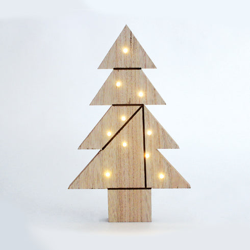 "WOODEN TREE TABLE" 10 LED WW Λ/ΚΙΑ ΜΠ/ΡΙΕΣ (2AA) IP20 21.5X2.5X35CM X09101109