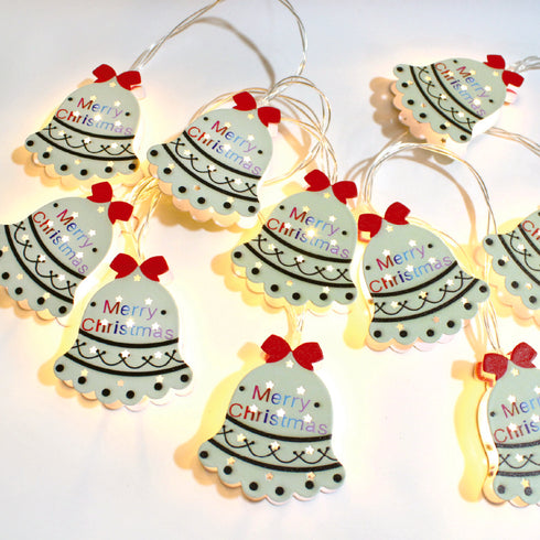 CHRISTMAS BELLS MOTIFS 10 LED ΘΕΡΜΑ ΛΑΜΠΑΚ ΣΕΙΡΑ ΜΠΑΤ 2ΧAA (ΔΕΝ ΣΥΜΠ) IP20 1,35m 30cm ΔΙΑΦ ΚΑΛ X09101119