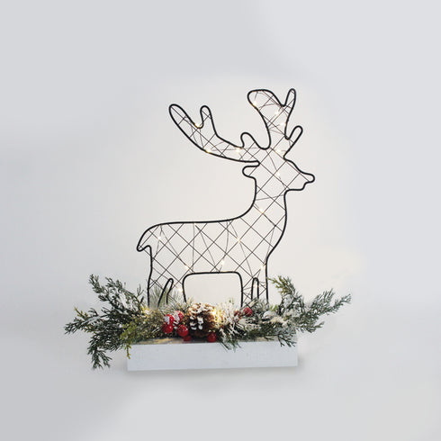 "REINDEER TABLE LIGHTS" 30 MINI LED WW Λ/ΚΙΑ ΜΠ/ΡΙΕΣ (3AA) IP20 25x5x30CM X09301102