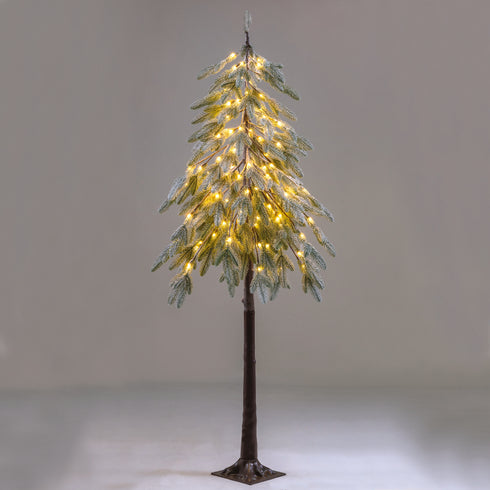 SNOWY GREEN PINE TREE 120 WW LED ΛΑΜΠ. ΑΝΤΑΠΤ:4,5V IP44 ΥΨΟΣ 180cm ΒΑΣΗ:21x21cm 5m ΚΑΛ^ X101201446