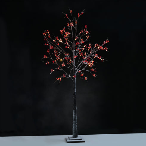 "SNOW RED BERRY TREE" 96 WW LED ΛΑΜΠΑΚ.ΑΝΤΑΠΤ.(24VDC) IP44 24X24X180CM 3M KΑΦΕ ΚΑΛ. ΤΡΟΦ. X1096143