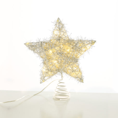"SILVER CONVEX STAR" 20 MINI WW LED ΛΑΜΠ. ΜΠΑΤ. 3ΧΑΑ,IP20 23x5x20cm X11201122