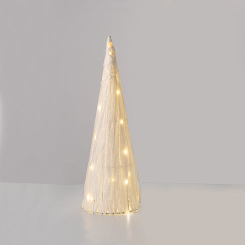 "WHITE PAPER CONE TREE" 40 MINI WW LED ΛΑΜΠ. ΜΠΑΤ. 3ΧΑΑ,IP20 Φ27.5X90cm X114011323