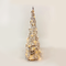"RATTAN CONE TREE WITH SNOW" 50 MINI WW LED ΛΑΜΠ. ΜΠΑΤ. 3ΧΑΑ,IP20 Φ27.5X90CM X11501110