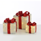 SET "SILVER GIFT BOX, RED BOW" 75(15+25+35) WW LED ΜΠΑΤ. 3*3ΑΑ IP20 17,23,28.5CM X11751113