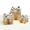 SET "RATTAN GIFT BOX, RED&BLACK BOW " 90(20+30+40) WW MINI LED ΛΑΜΠ. ΜΠΑΤ. 3*3ΑΑ IP20 18,24,30CM X1190112