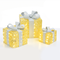 SET "GOLD SILK GIFT BOX, SILVER BOW" 90(20+30+40) WW MINI LED ΛΑΜΠ. ΜΠΑΤ. 3*3ΑΑ IP20 18,24,30CM X1190115