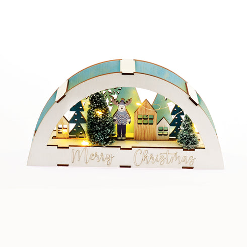 "ΞΥΛΙΝΟ ΔΙΑΚ/ΤΟ XMAS" 10 LED WW ΜΠΑΤ (2xAAA) IP20 26x5.5x13.5cm X13101105