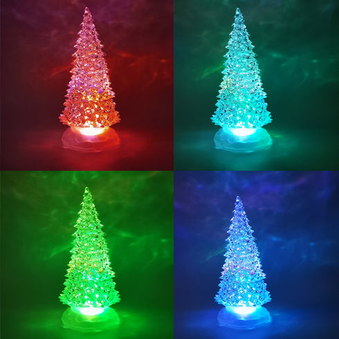 "CRYSTAL PLASTIC TREE" 1 RGB LED ΜΠΑΤ (3xAAA) ΠΡΟΓΡΑΜ(ΕΝΑΛΛΑΓΗ ΧΡΩΜ) IP20 Φ10x25cm X1313109