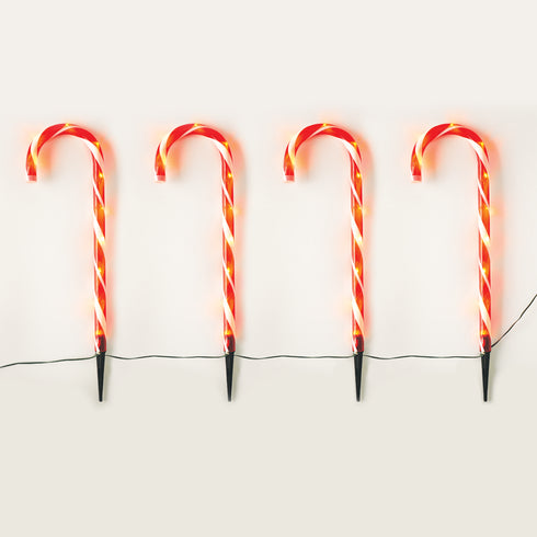 "4 CANDY STAKES" 40 WW LED ΛΑΜΠΑΚΙΑ 8ΠΡΟΓΡΑΜ ΑΝΑΠΤ(4.5V) IP44 M1.5m*Φ2.5cm*Y60cm 0.5m ΠΡΑΣ ΚΑΛ ΤΡ X13401413