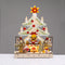 WOODEN XMAS TREE WITH FIREPLACE 16 LED ΘΕΡΜΑ ΔΙΑΚΟΣΜΗΤΙΚΟ ΜΠΑΤ 2ΧΑΑ IP20 21.5x6x40cm X15161105