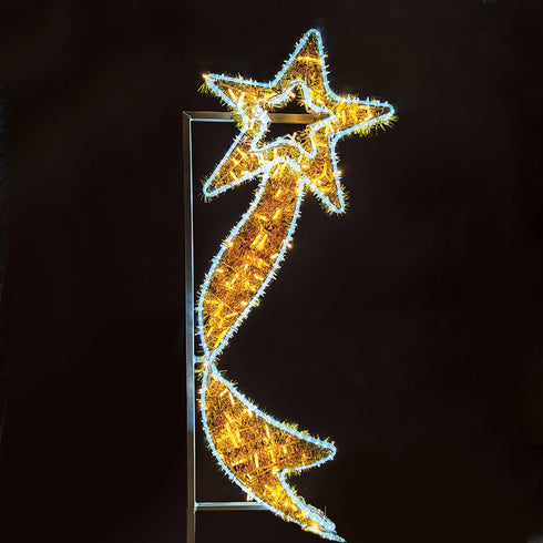 FALLING STAR WITH RIBBON 372LED ΣΧΕΔ 8m ΜΟΝΟΚ 9,6m ΛΑΜΠ ΣΕΙΡ ΘΕΡΜ&ΨΥΧΡ ΣΤΑΘ IP65 60x150 cm 1,5m ΚΑΛ X1737212112