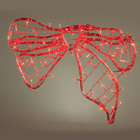 "BOW" 96 LED ΣΧΕΔΙΟ 4m ΜΟΝΟΚΑΝΑΛ ΦΩΤΟΣΩΛ & 96 LED ΛΑΜΠΑΚ ΣΕΙΡΑ ANTAΠΤ 36VDC RED IP44 60x45cm XBOWLEDR60