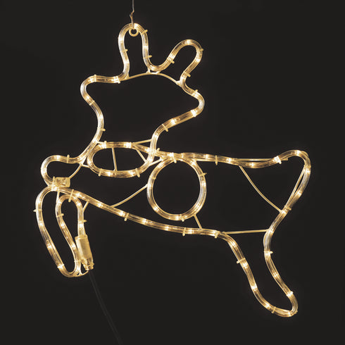 "REINDEER" 72 LED ΣΧΕΔΙΟ 3m ΜΟΝΟΚΑΝΑΛ ΦΩΤΟΣΩΛ ΘΕΡΜΟ ΛΕΥΚΟ IP44 47x49cm 1.5m ΚΑΛΩΔ XDEERLEDWW49
