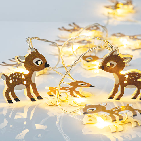 "METAL CHRISTMAS MOTIFS" ΕΛΑΦΙ 10 LED ΛΑΜΠΑΚ ΣΕΙΡΑ ΜΠΑΤ(3xAA) WW IP20 135+30cm ΔΙΑΦΑΝ XMDEER102A