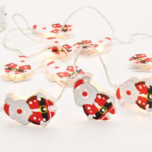 "METAL CHRISTMAS MOTIFS" ΑΓ. ΒΑΣΙΛΗΣ 10LED ΛΑΜΠΑΚ ΣΕΙΡΑ ΜΠΑΤ(3xAA) WW IP20 135+30cm ΔΙ XMSANTA102A
