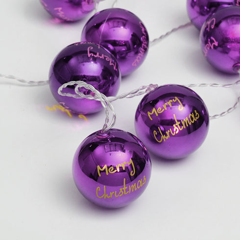 "PLASTIC BALLS" 10 LED ΛΑΜΠΑΚ ΣΕΙΡΑ ΜΠΑΤΑΡ.(3xAA)&ΧΡΟΝΟΔΙΑΚ(6ΟΝ/18OFF)ΘΕΡΜΟ ΛΕΥΚΟ ΜΩΒ ΠΛΑΣΤΙΚΟ XPPBALL10WW2AT