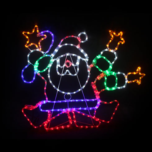 "DANCE SANTA" 288LED ΣΧΕΔΙΟ 12m ΜΟΝΟΚΑΝΑΛ ΦΩΤΟΣΩΛ ΠΟΛΥΧΡΩΜΟ ΜΗΧΑΝΙΣΜΟ FLASH IP44 96x80cm 1.5m ΚΑΛ XSANTALEDMC96